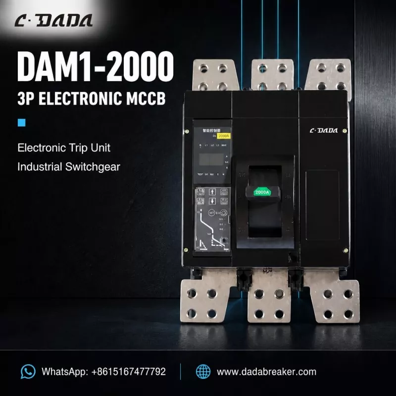 DAM1-2000 Endüstriyel Şalt Cihazları için 3P Elektronik MCCB | C·DADA Elektrik